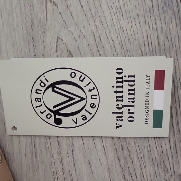 Valentino Orlandi Taupe Small Camera Bag Studded Crossbody Vegan‎ Leather NEW - Picture 6 of 14